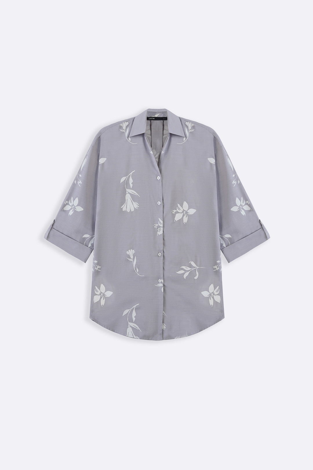 GREY PETAL IMPRINT SHIRT