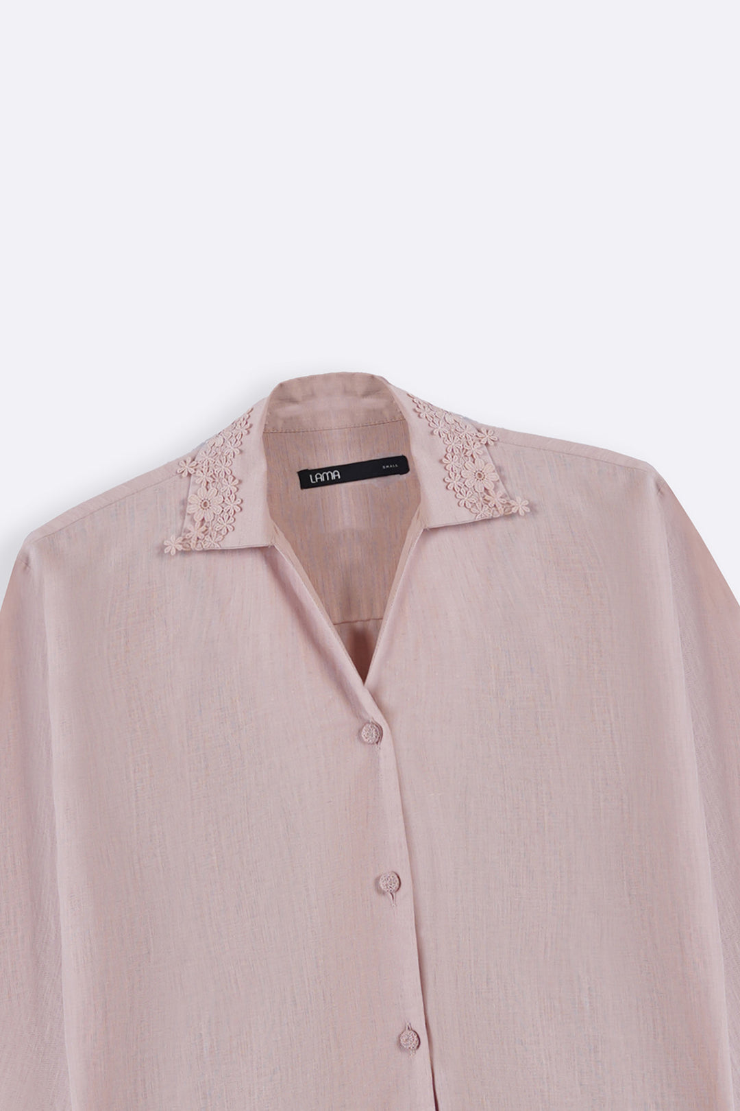 PINK LACE TRIM SHIRT