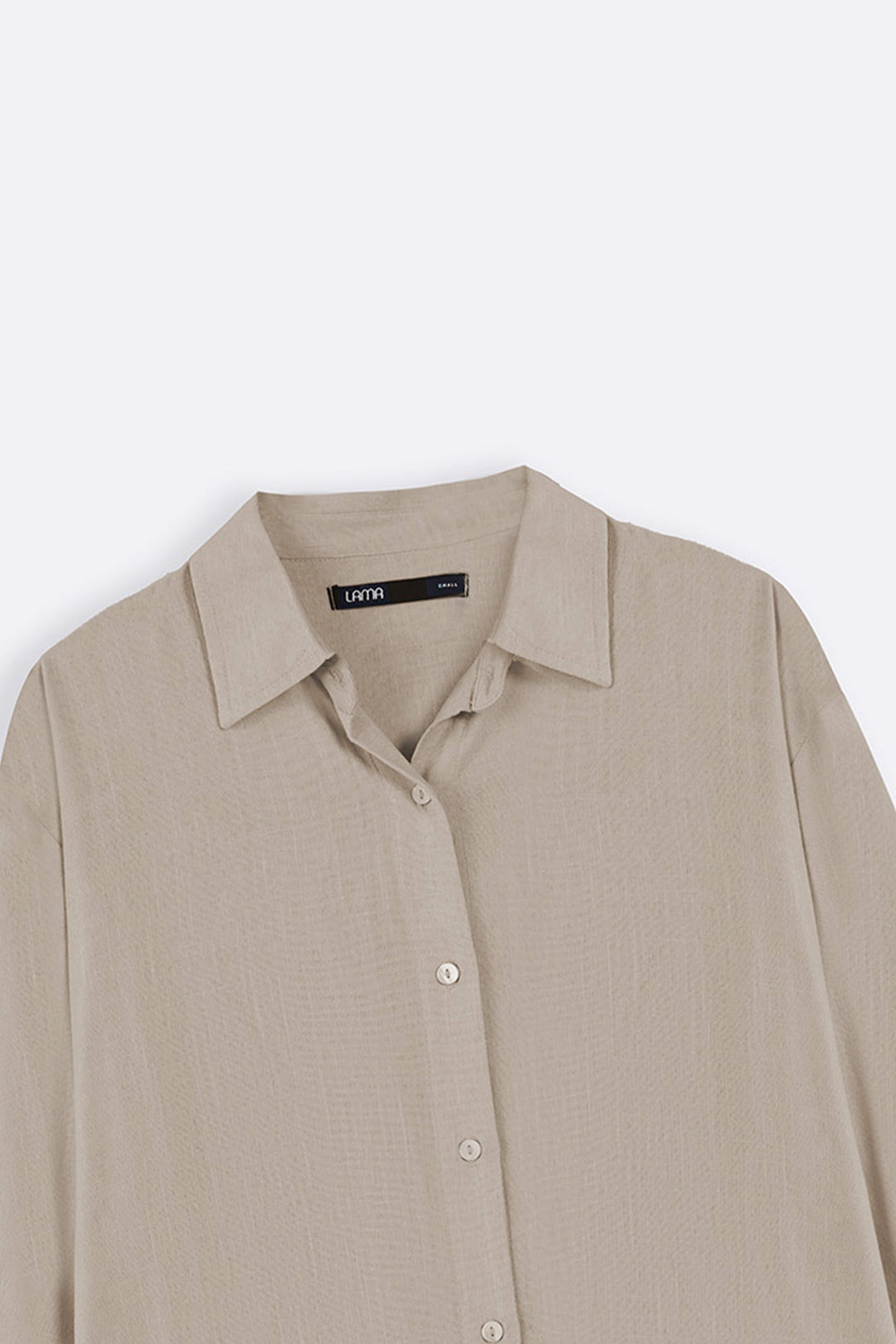 BEIGE EVERYDAY LINEN BLEND SHIRT