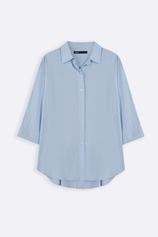 SKY BLUE EVERYDAY LINEN BLEND SHIRT