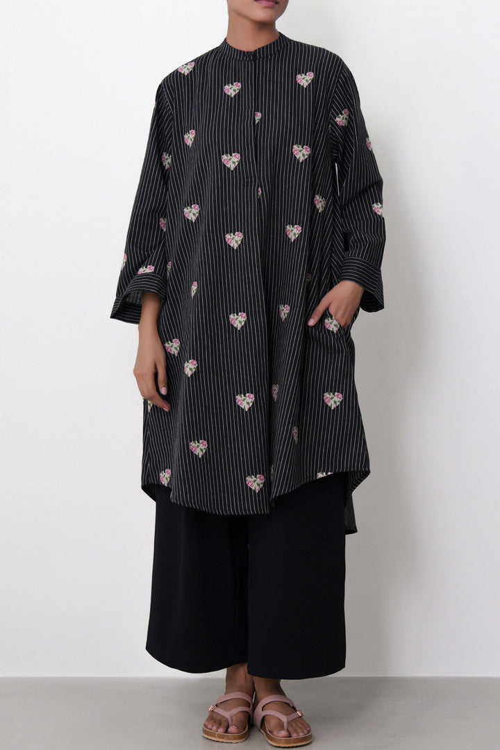 HEARTS COTTON-LINEN TUNIC
