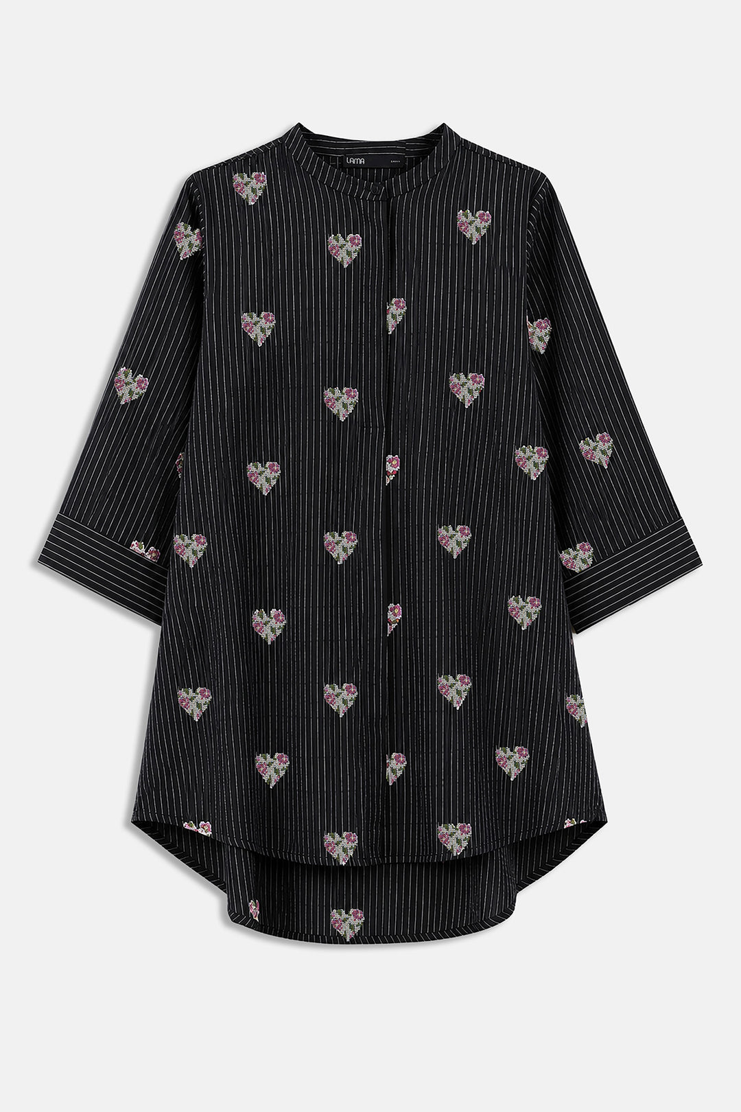 BLACK HEARTS COTTON-LINEN TUNIC
