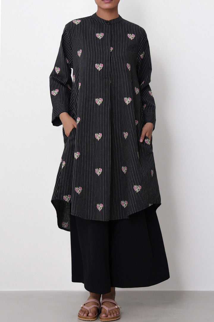 HEARTS COTTON-LINEN TUNIC