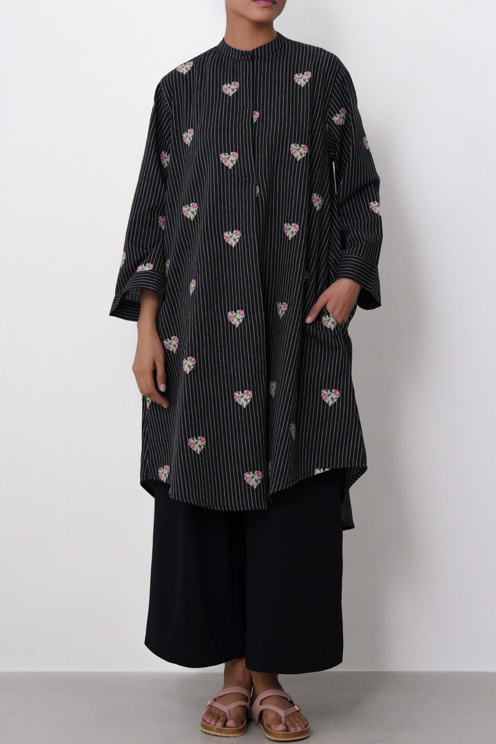 HEARTS COTTON-LINEN TUNIC