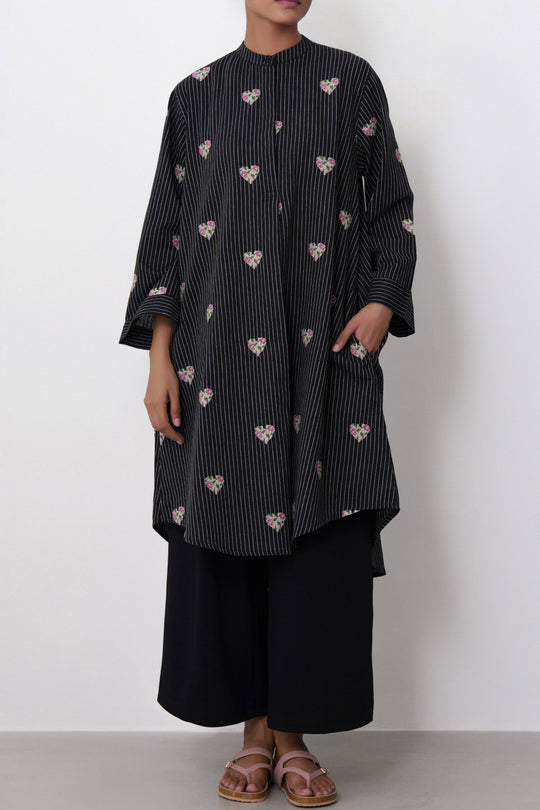 HEARTS COTTON-LINEN TUNIC