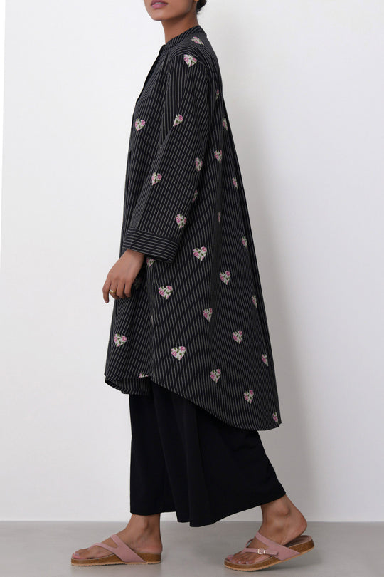 HEARTS COTTON-LINEN TUNIC