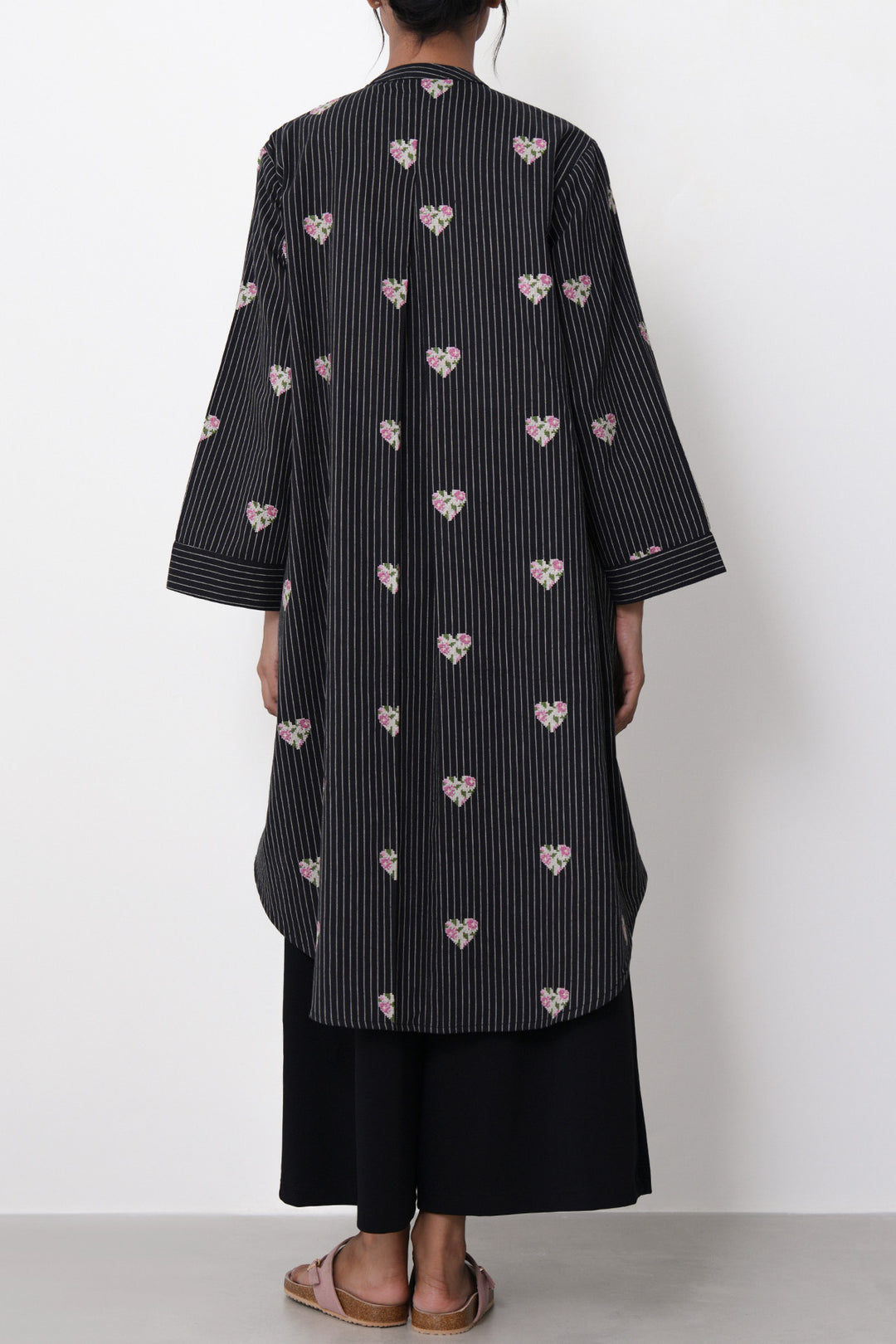 BLACK HEARTS COTTON-LINEN TUNIC