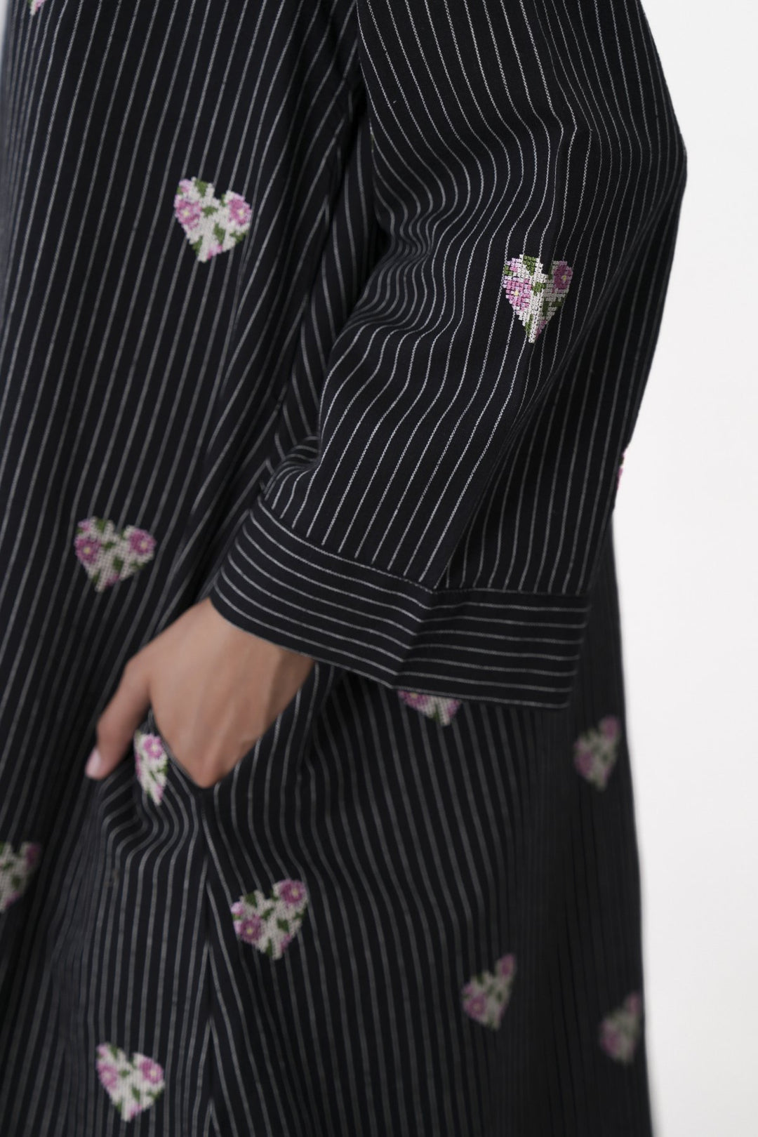 BLACK HEARTS COTTON-LINEN TUNIC