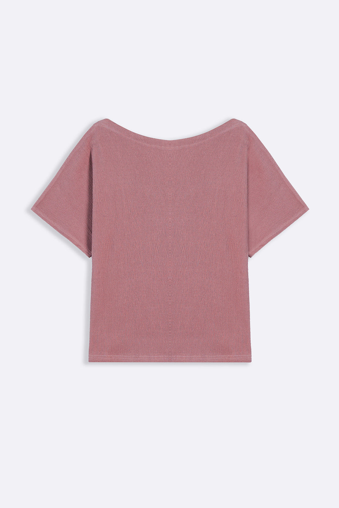 PASTEL PINK TEXTURED BLOUSON KNIT TOP