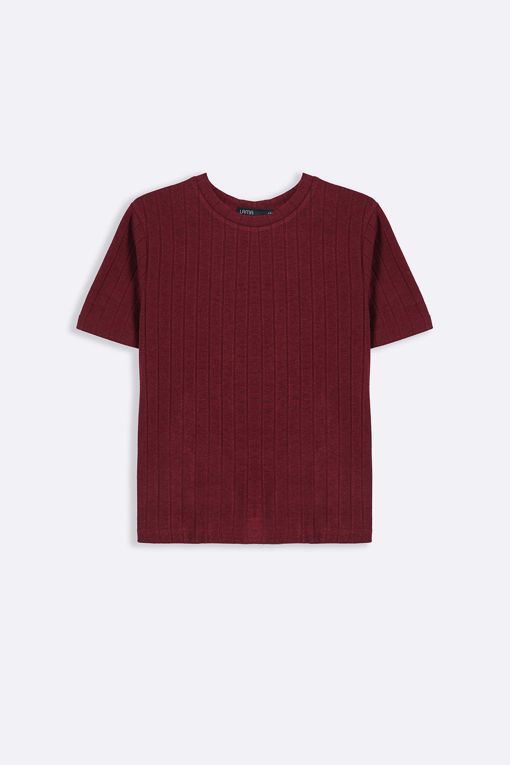 RED SOFT RIBBED TEE
