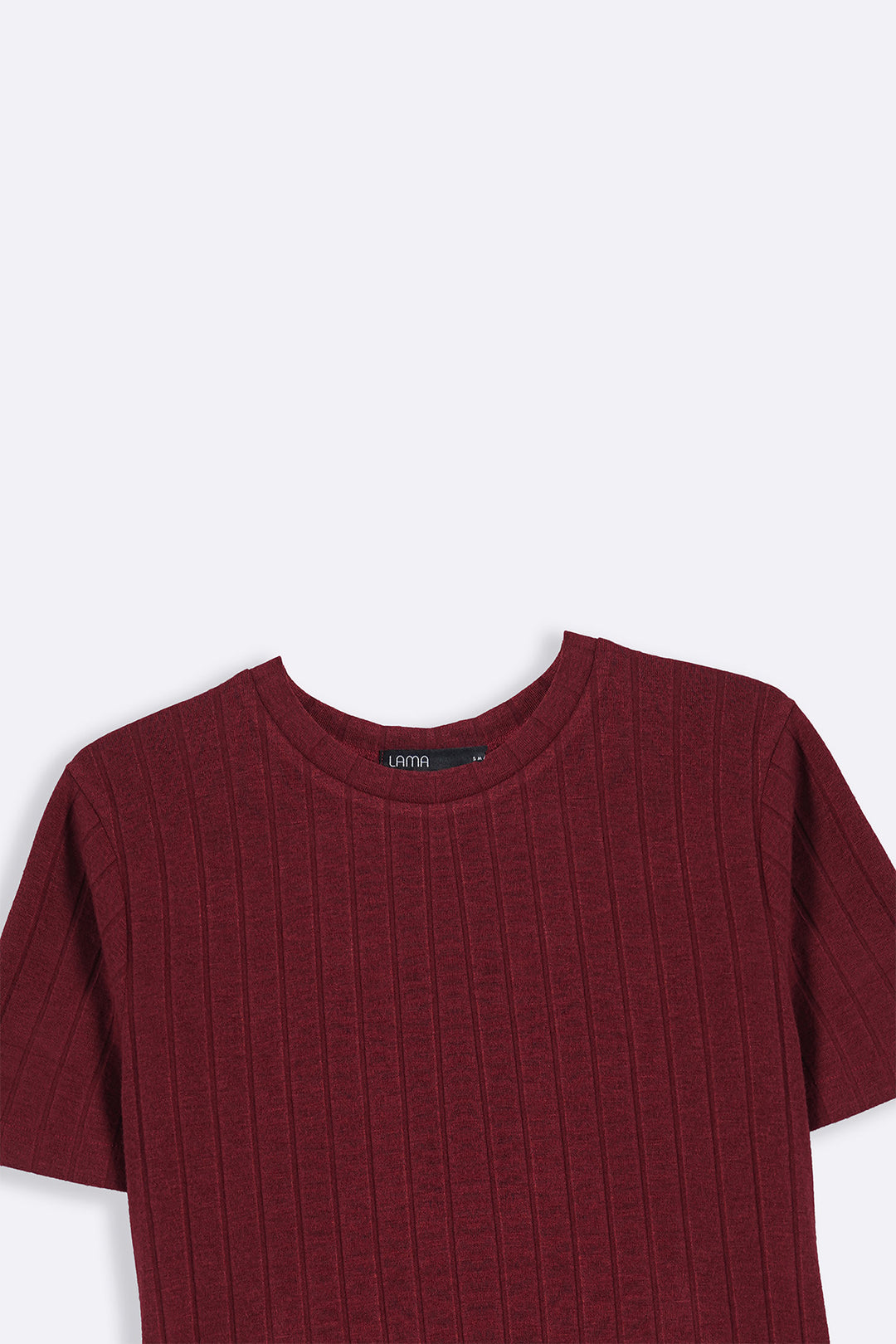 RED SOFT RIBBED TEE