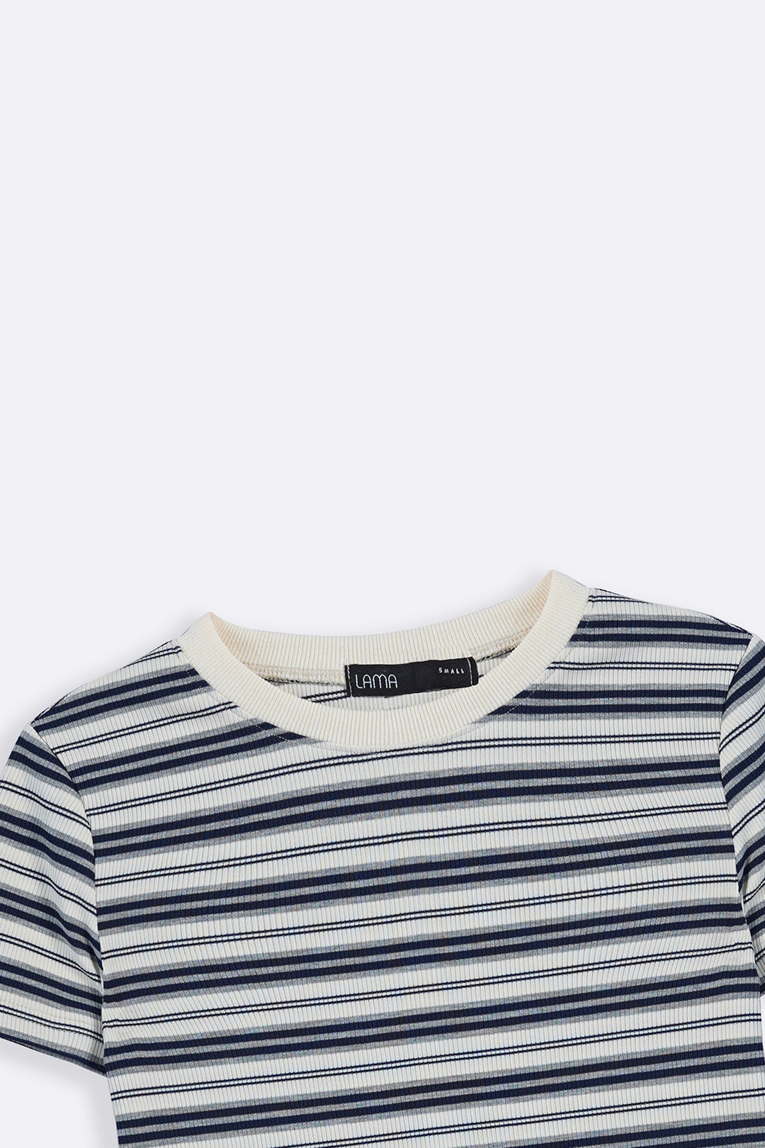 LIGHT BLUE SLIM FIT STRIPE TEE