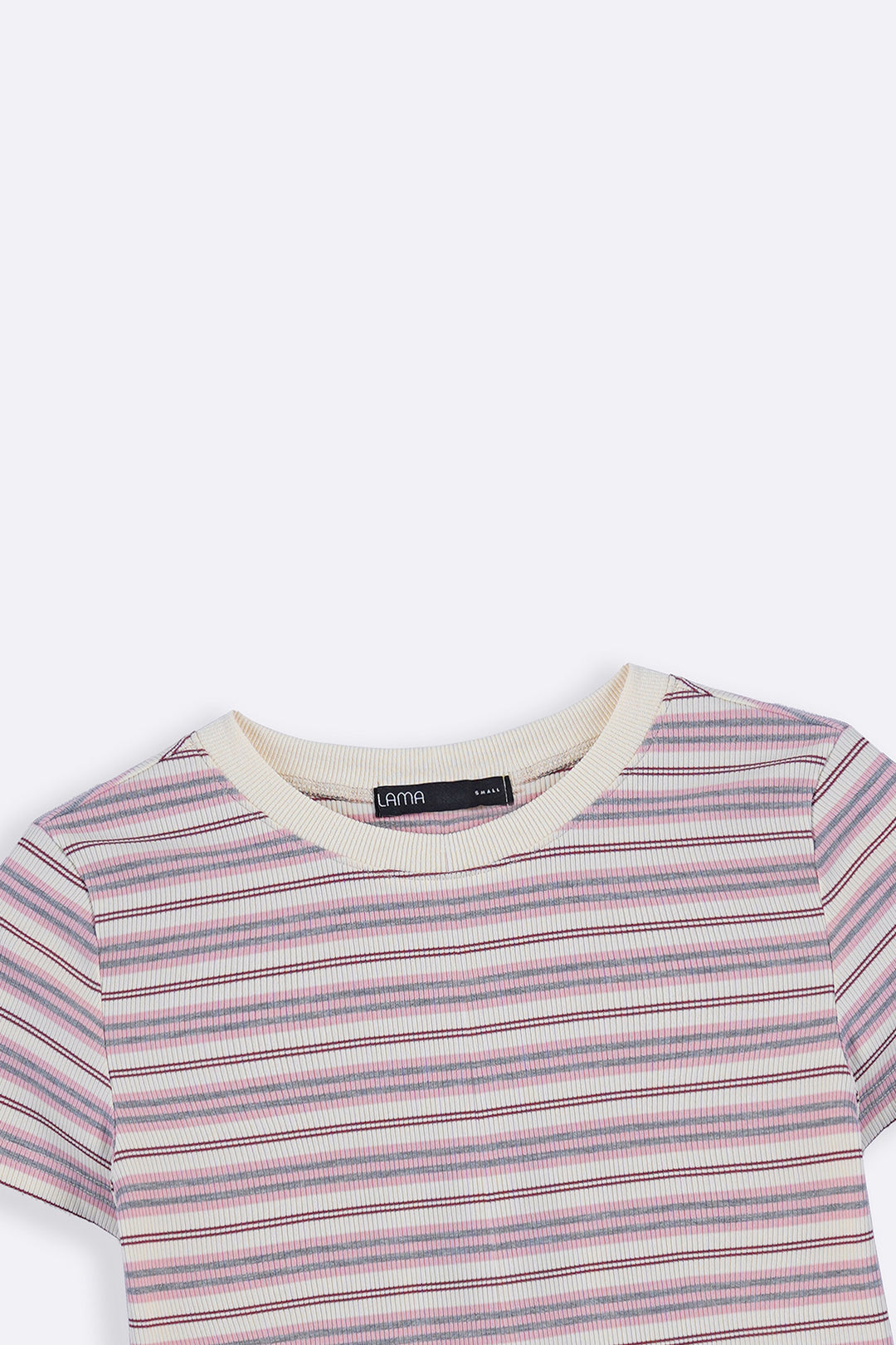 PINK SLIM FIT STRIPE TEE