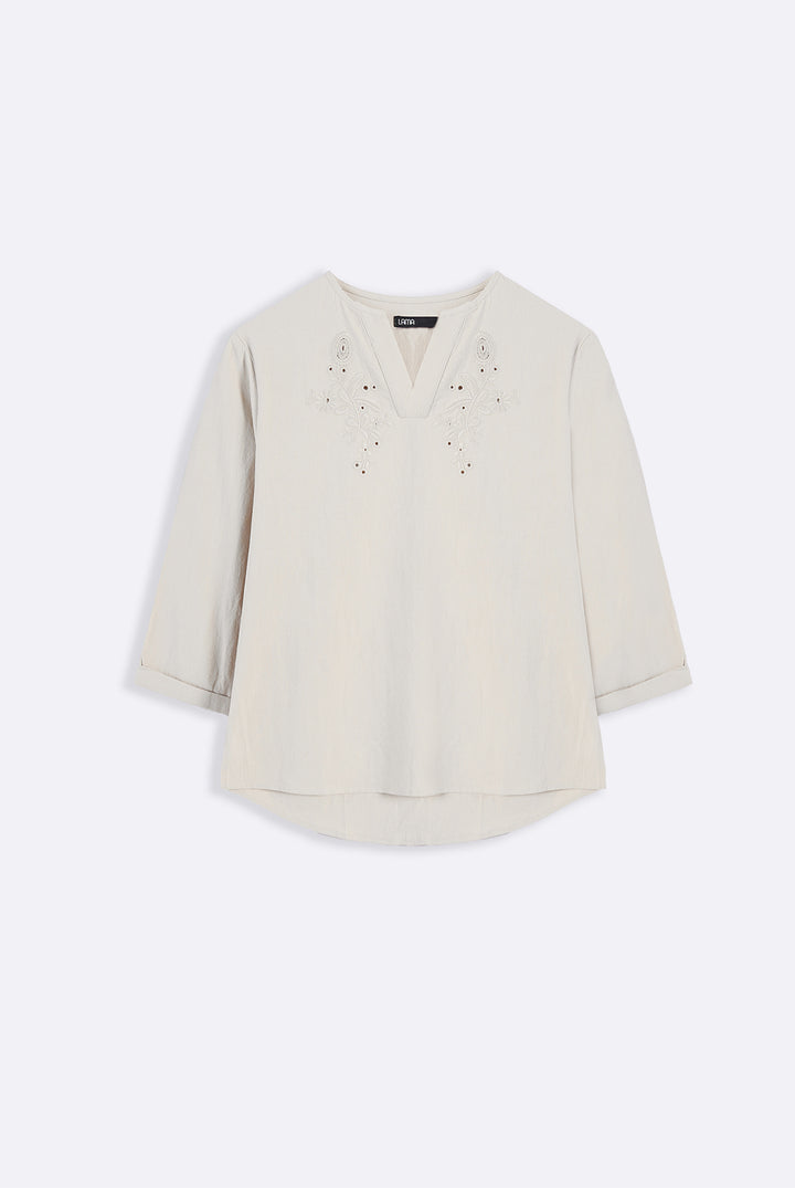 OATMEAL ORGANIC COTTON SHIRT