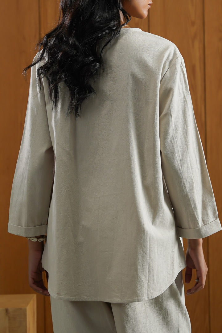 OATMEAL ORGANIC COTTON SHIRT