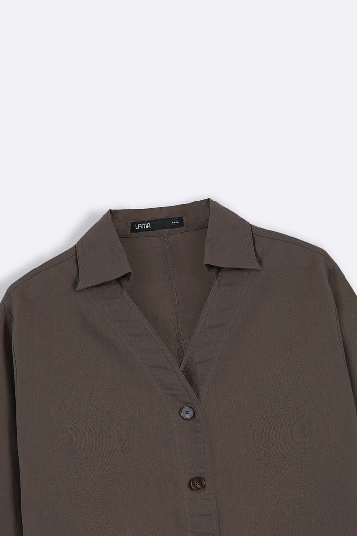 BROWN LONG SUMMER BLOUSE