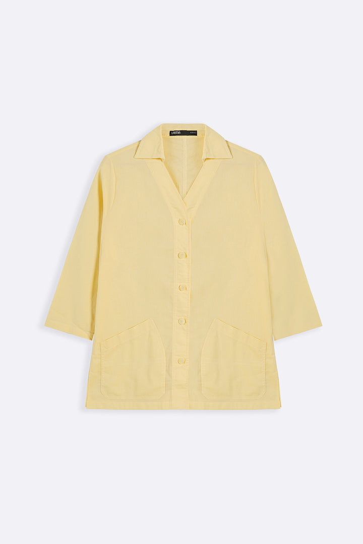 BUTTER YELLOW LONG SUMMER BLOUSE