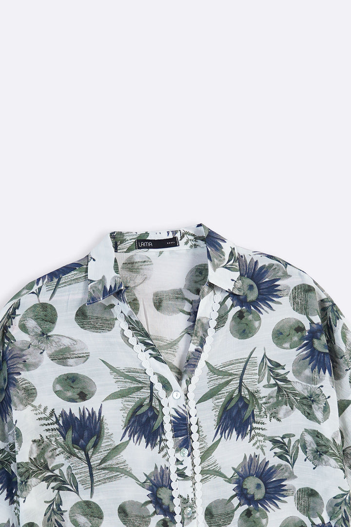 BLUE CORNFLOWER PRINT SHIRT