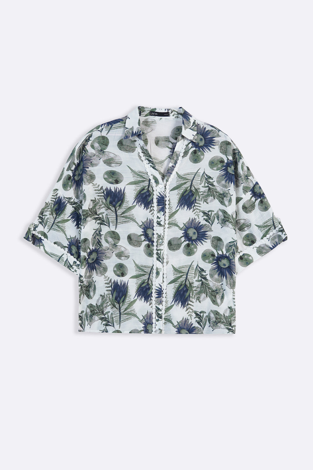 BLUE CORNFLOWER PRINT SHIRT