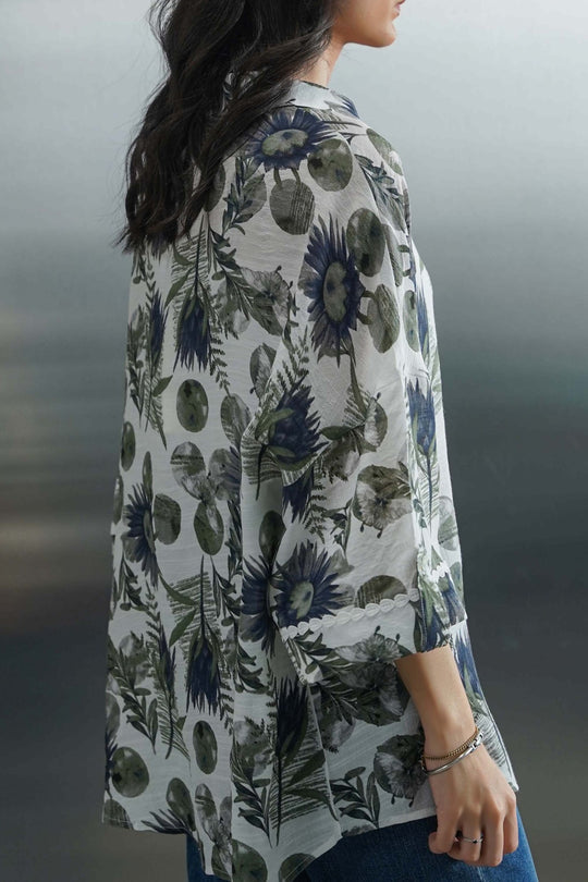 BLUE CORNFLOWER PRINT SHIRT