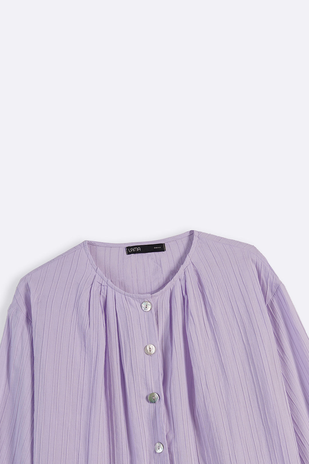 LILAC TEXTURED STRETCH BLOUSE
