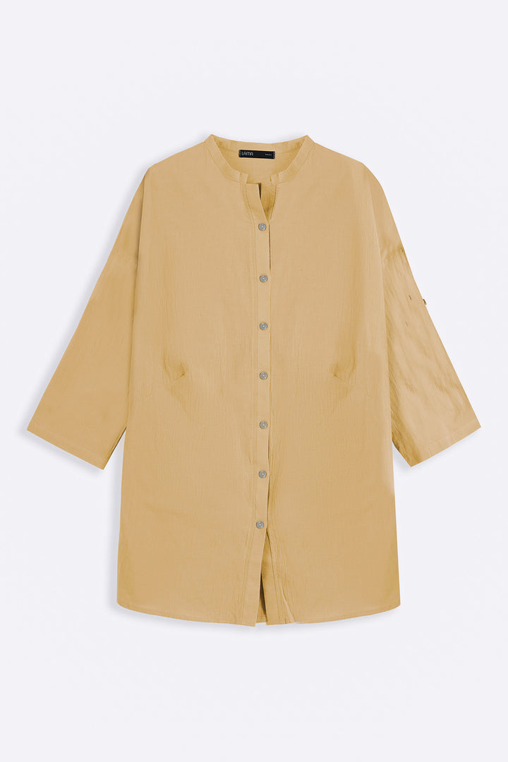 BUTTER YELLOW EVERYDAY FEATHER COTTON TUNIC
