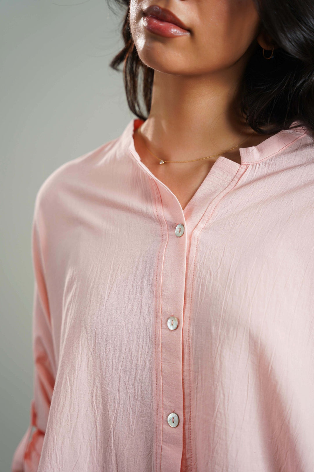 PINK EVERYDAY FEATHER COTTON TUNIC