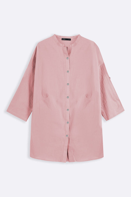 PINK EVERYDAY FEATHER COTTON TUNIC