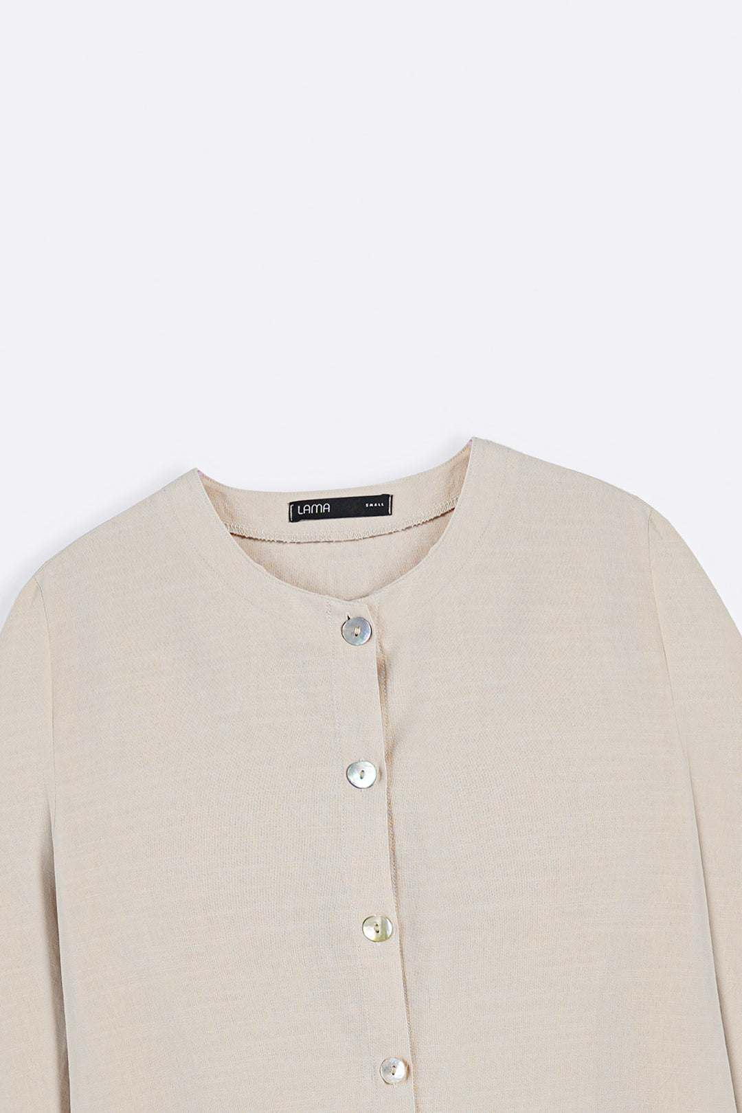 BEIGE SOFT SLUB BLOUSE