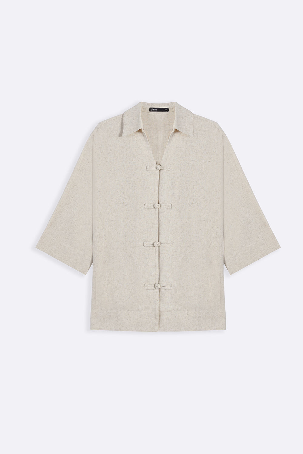 OAT MELANGE SIGNATURE LINEN BLEND SHIRT