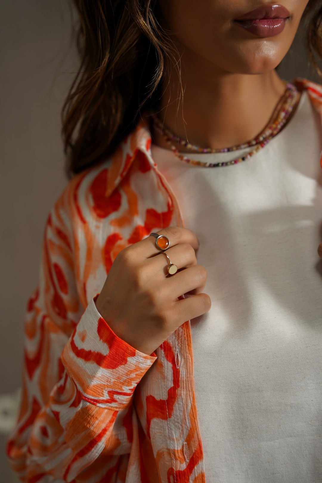 ORANGE TIDAL FLOW SHIRT