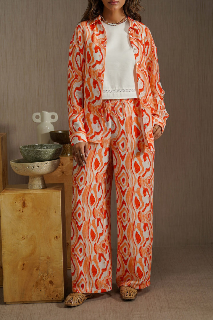 ORANGE TIDAL FLOW SHIRT