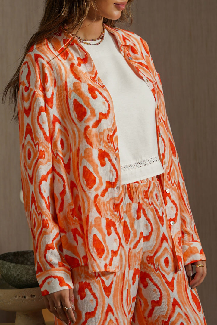 ORANGE TIDAL FLOW SHIRT