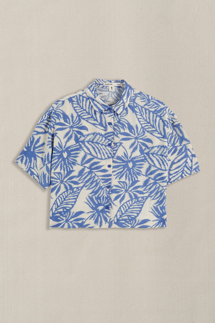 LIGHT BLUE WOOD & BLOOMS SHIRT