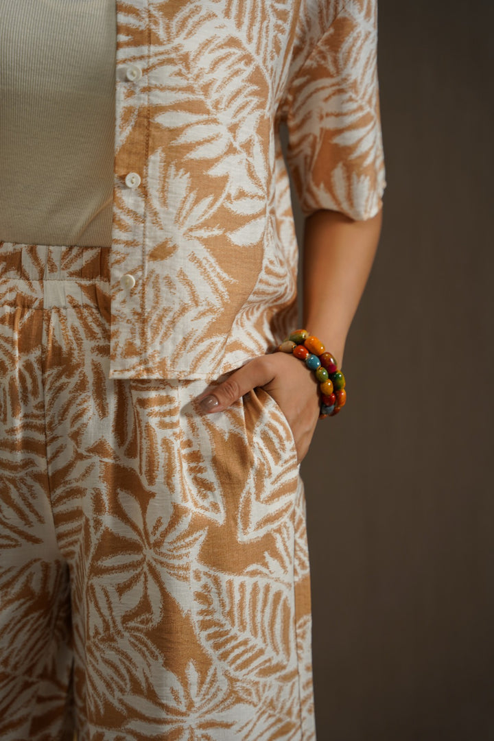 RUST WOOD & BLOOMS SHIRT