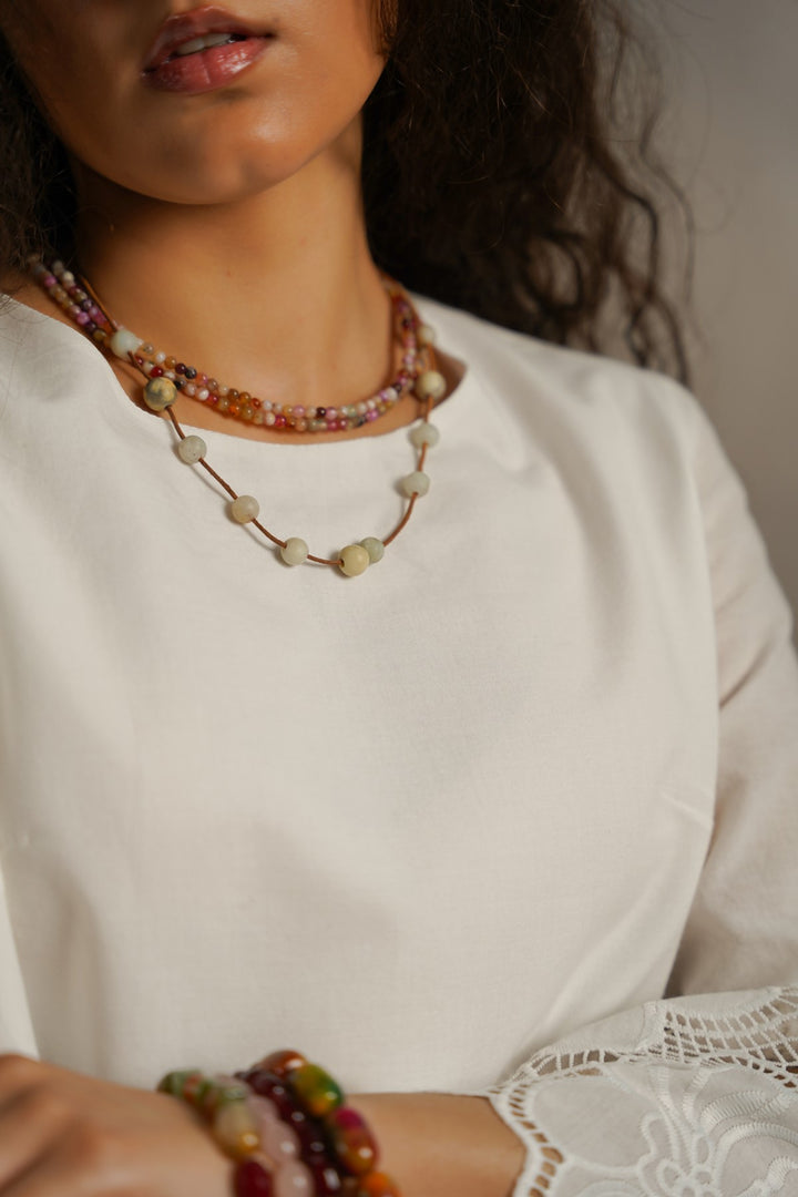 WHITE BOTANICAL CUTWORK TOP
