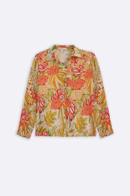 CORAL GARDENIA BUTTON DOWN