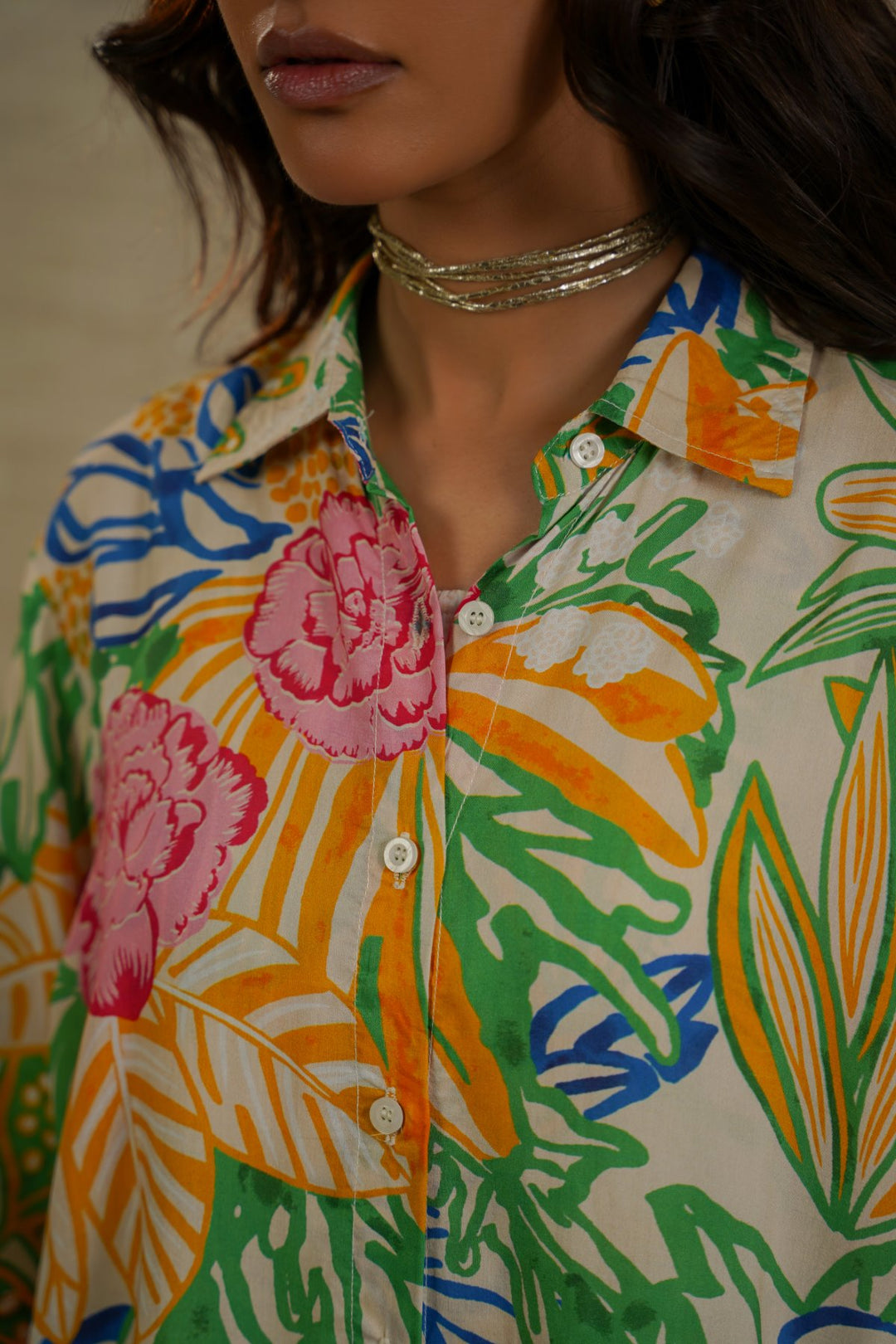 PINK GARDENIA BUTTON DOWN