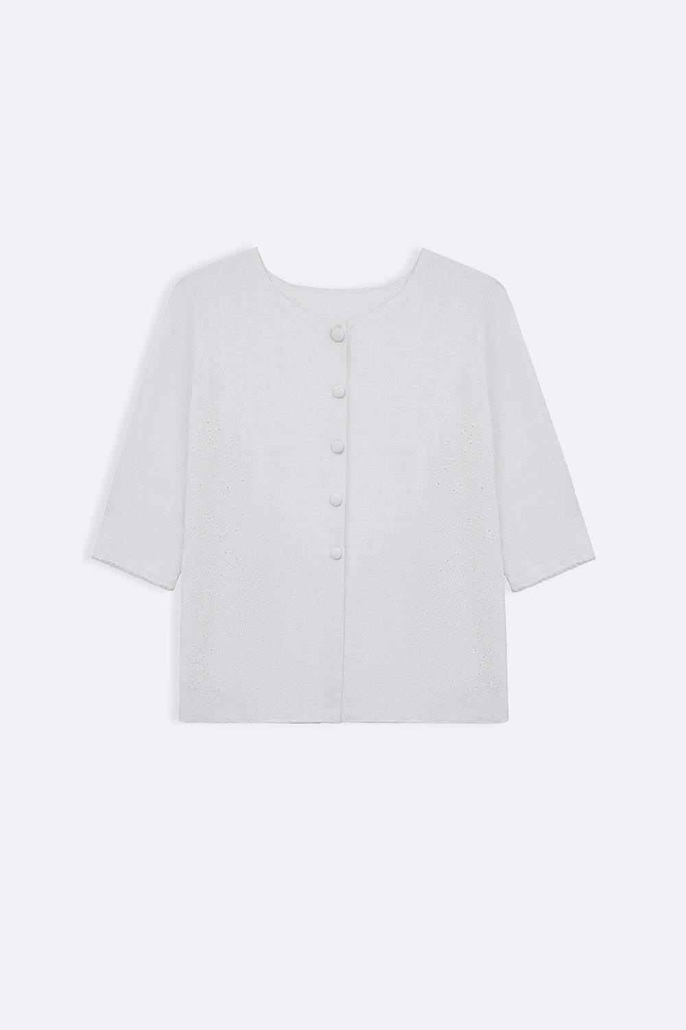 OFF WHITE ARTISAN LINEN-COTTON TUNIC
