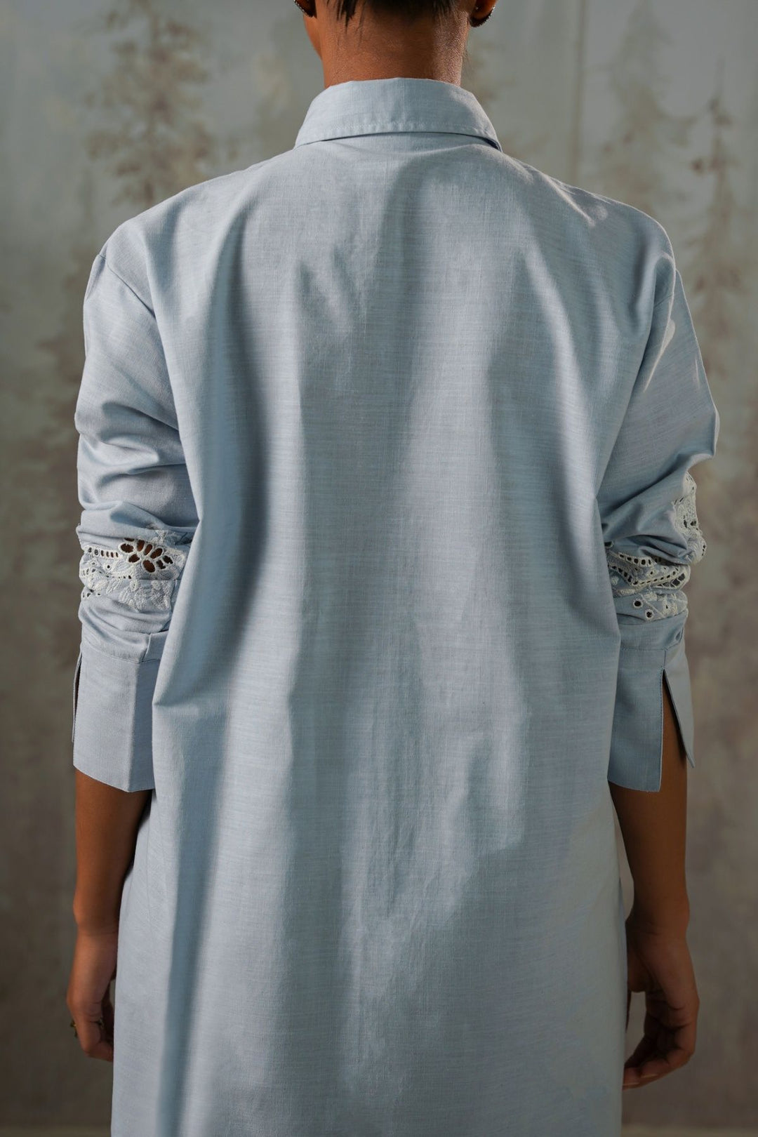 LIGHT BLUE COASTAL ARTISAN LONG TUNIC
