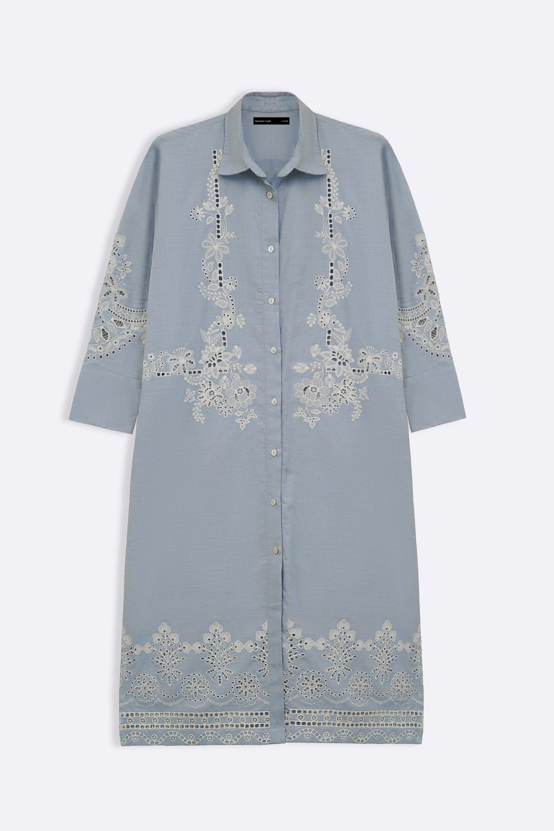 LIGHT BLUE COASTAL ARTISAN LONG TUNIC