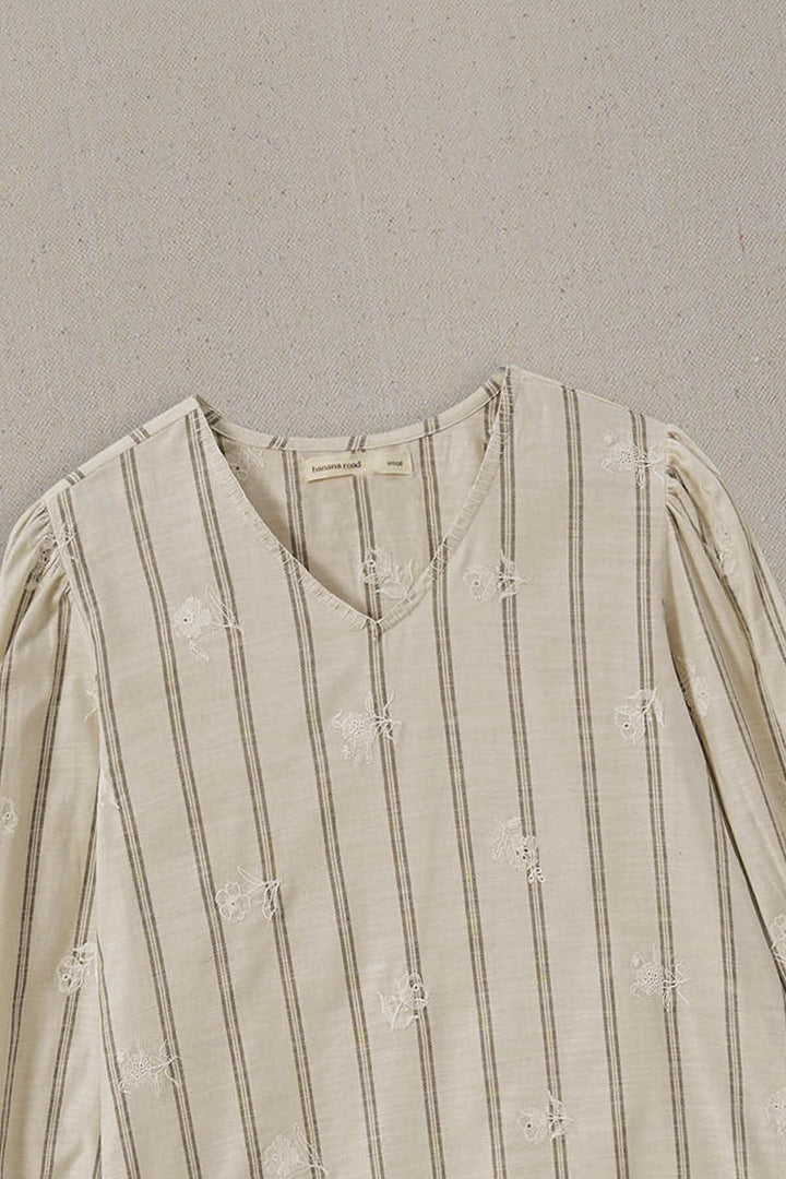 OFF WHITE COASTAL STRIPED TUNIC