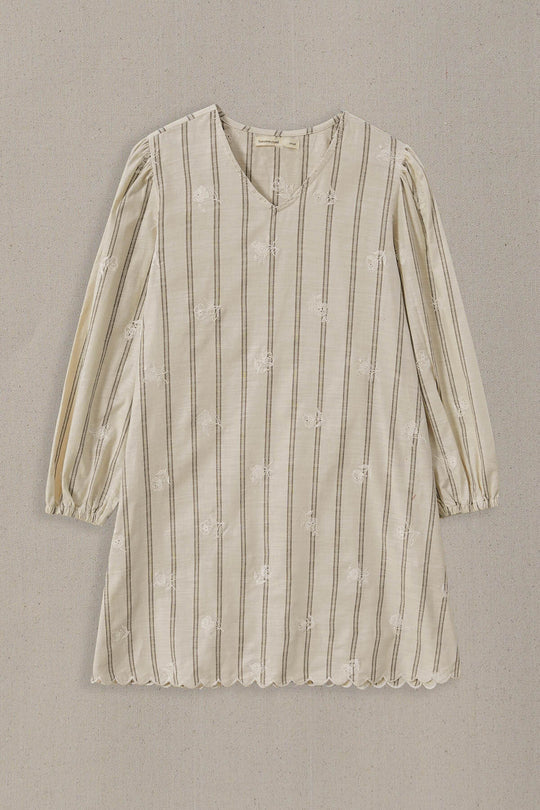 OFF WHITE COASTAL STRIPED TUNIC