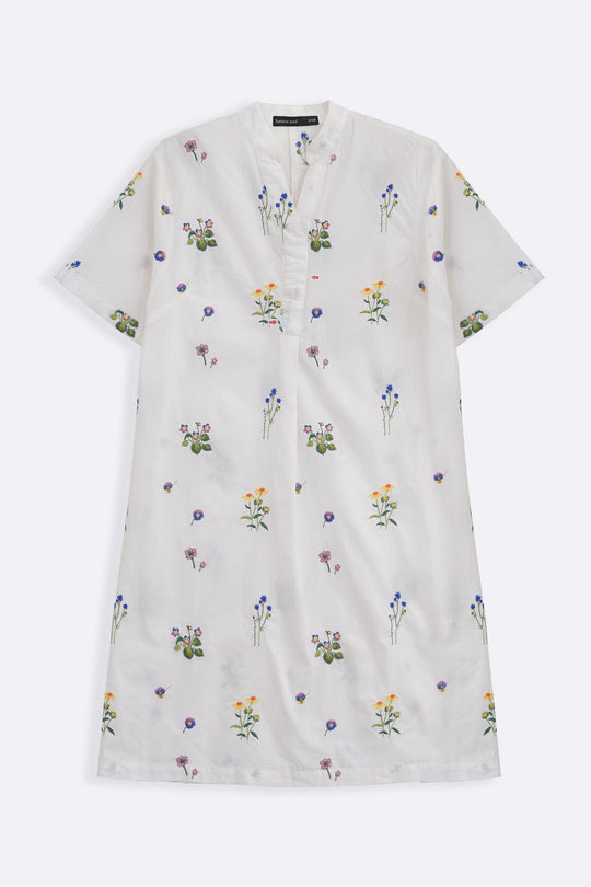 WHITE DITSY FLORAL SHIRT