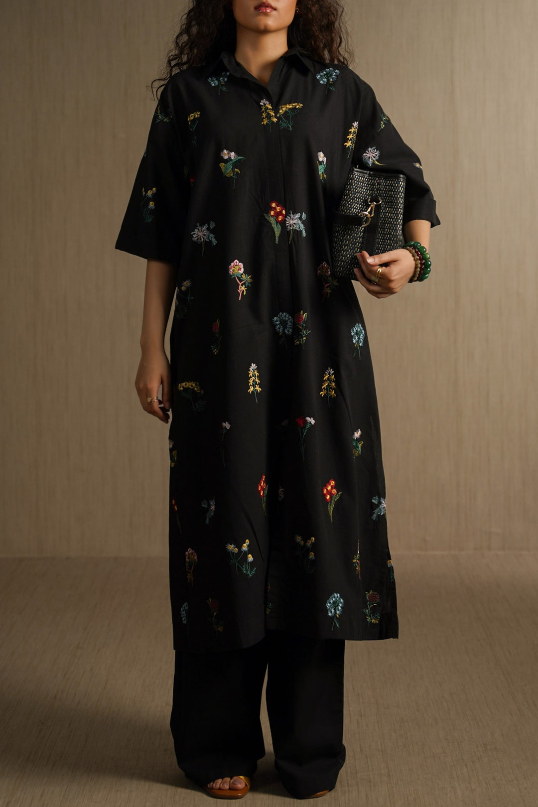 BLACK BLACK FLORA TUNIC