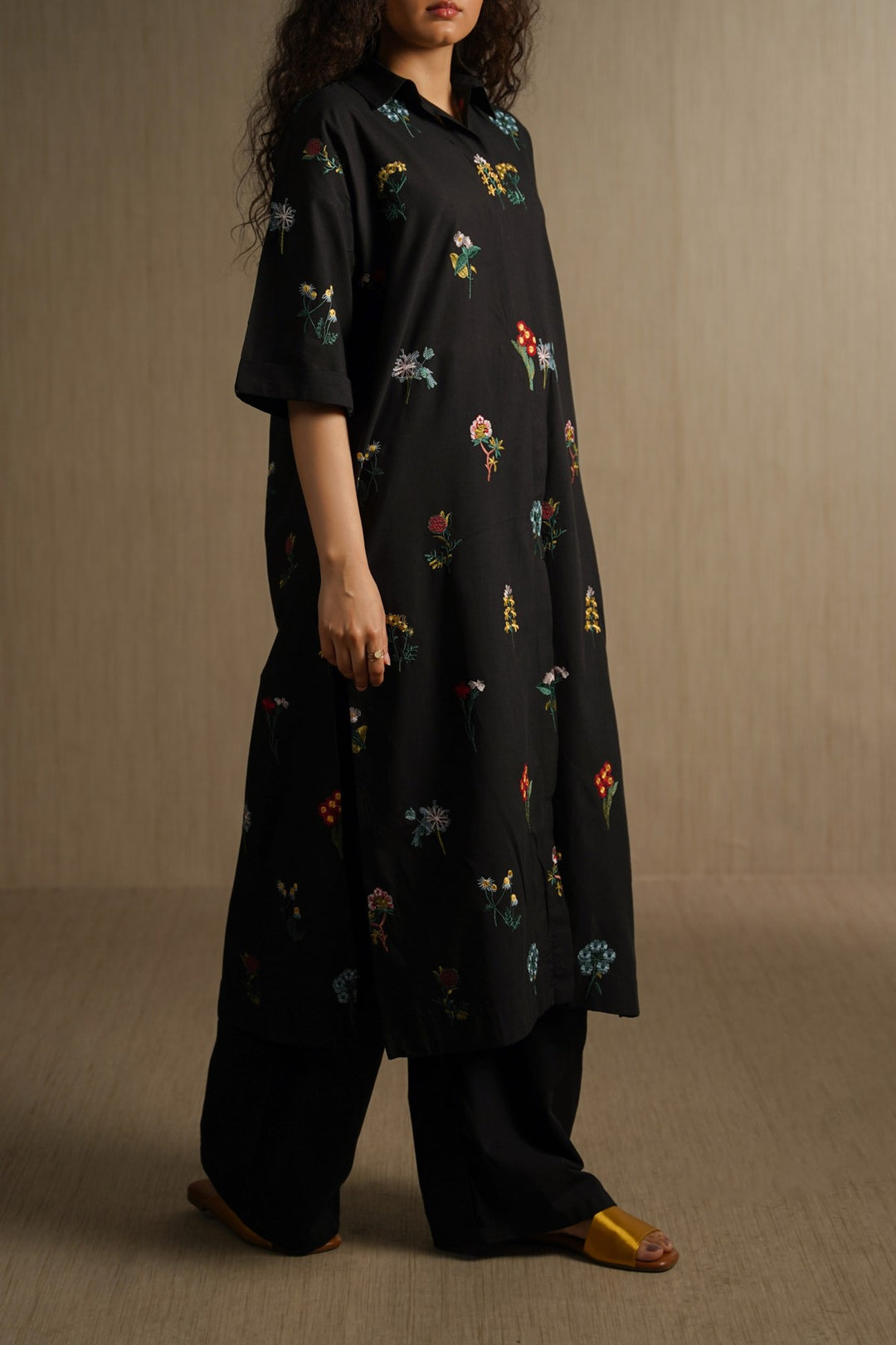 BLACK BLACK FLORA TUNIC