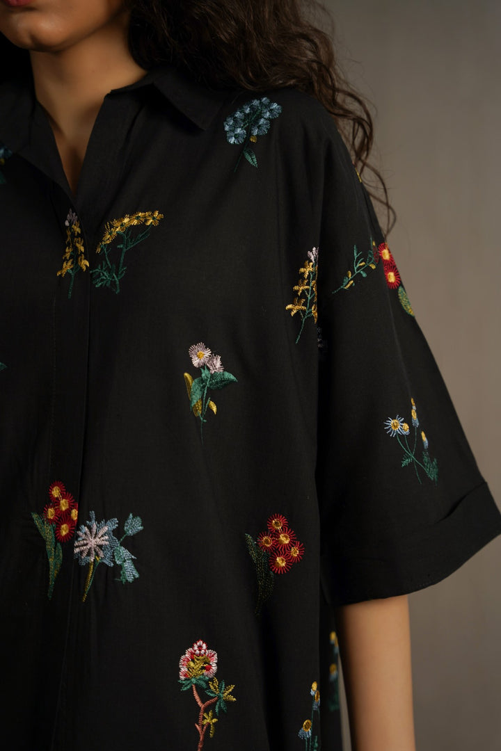 BLACK BLACK FLORA TUNIC