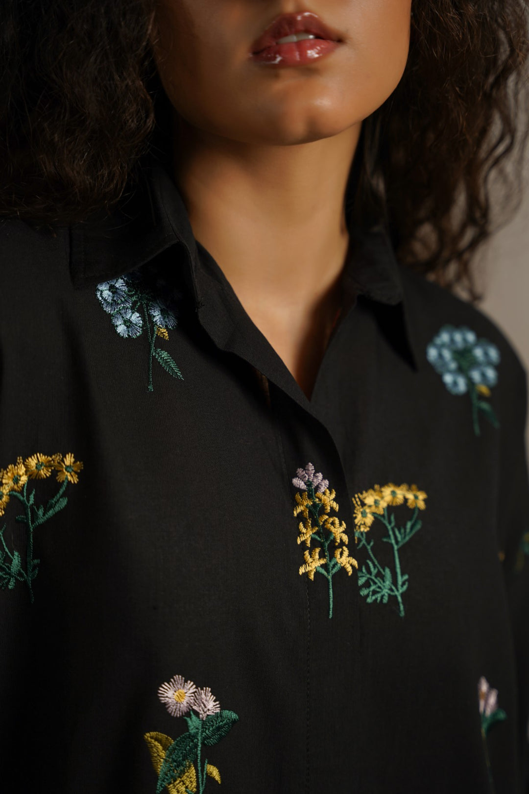 BLACK BLACK FLORA TUNIC