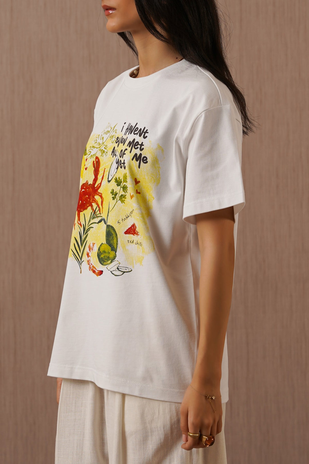 WHITE CRAB & FERN TEE