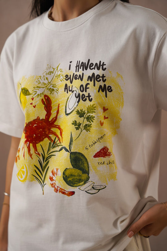 WHITE CRAB & FERN TEE